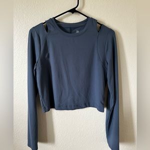 Long-sleeve Shoulder Cut-Out Top